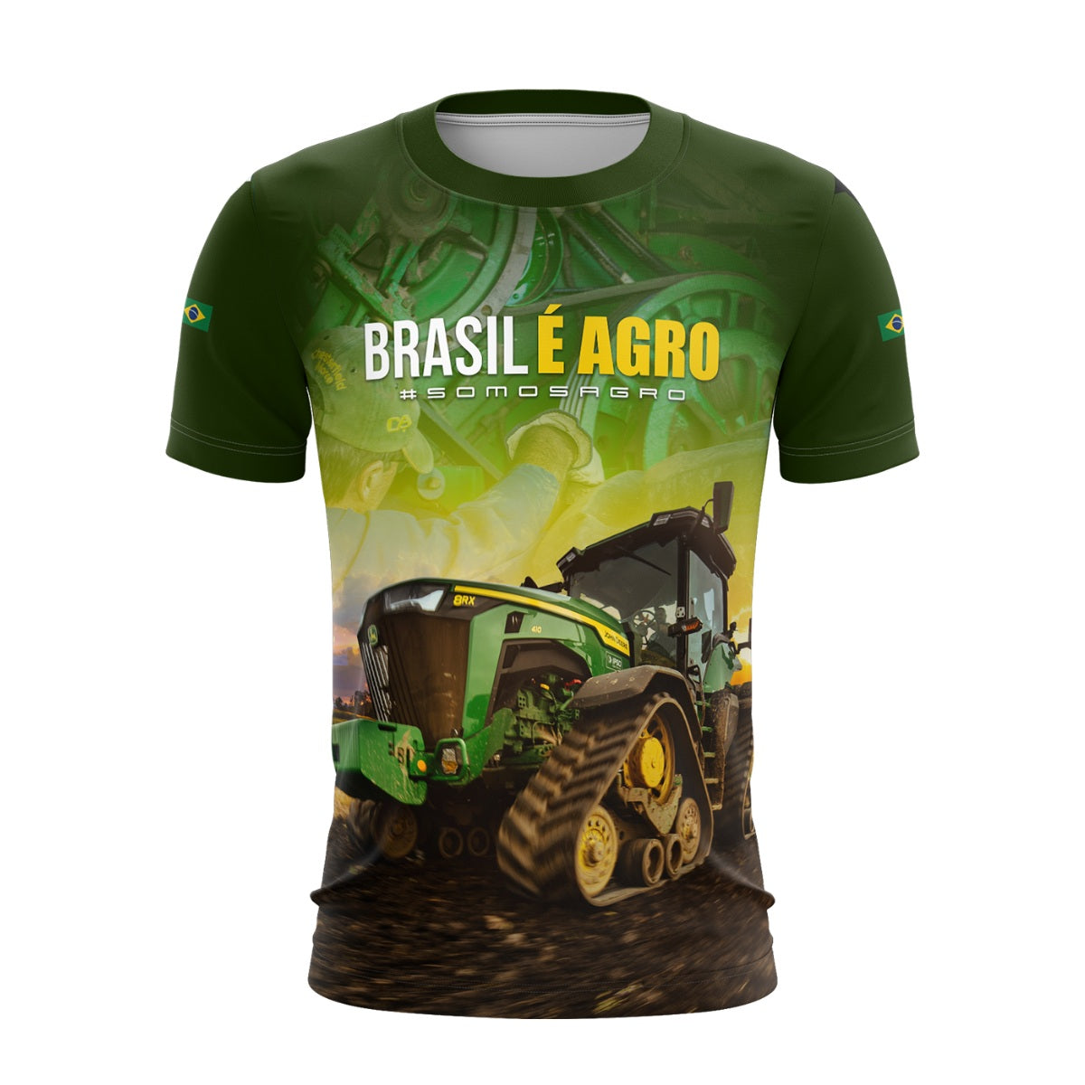 Camiseta Agro Brk Brasil é Agro 02 Com Proteção Solar UV50+ Envio Imediato - Brk Agro