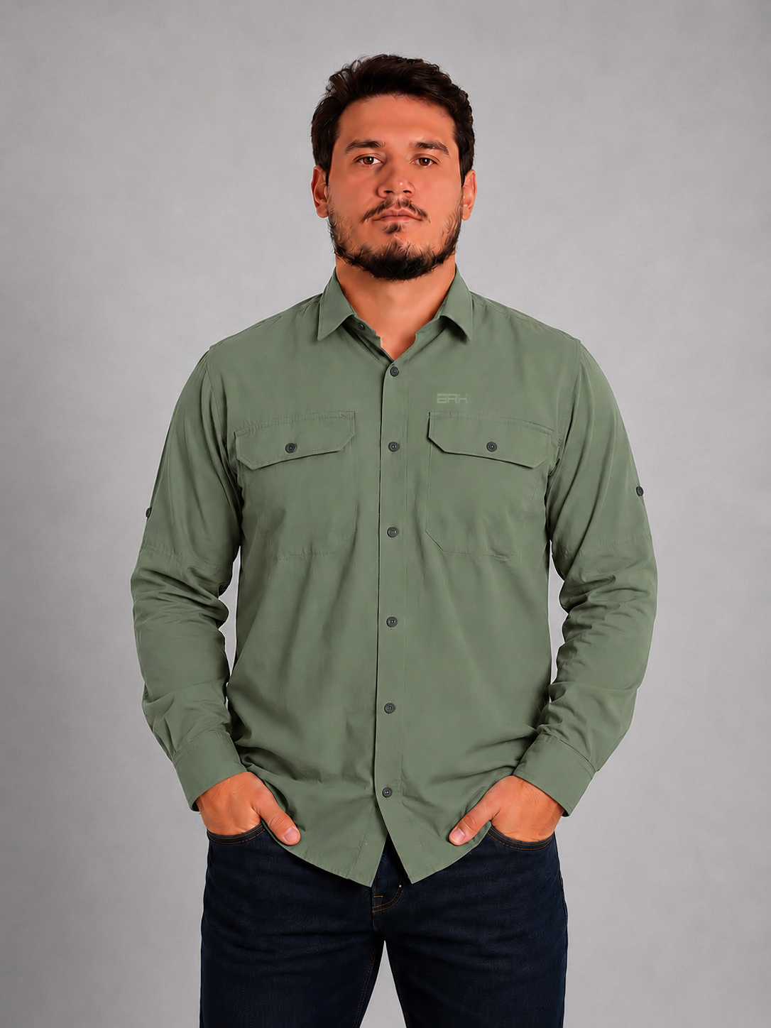 Camisa Work Verde Adventure com Proteção UV50+