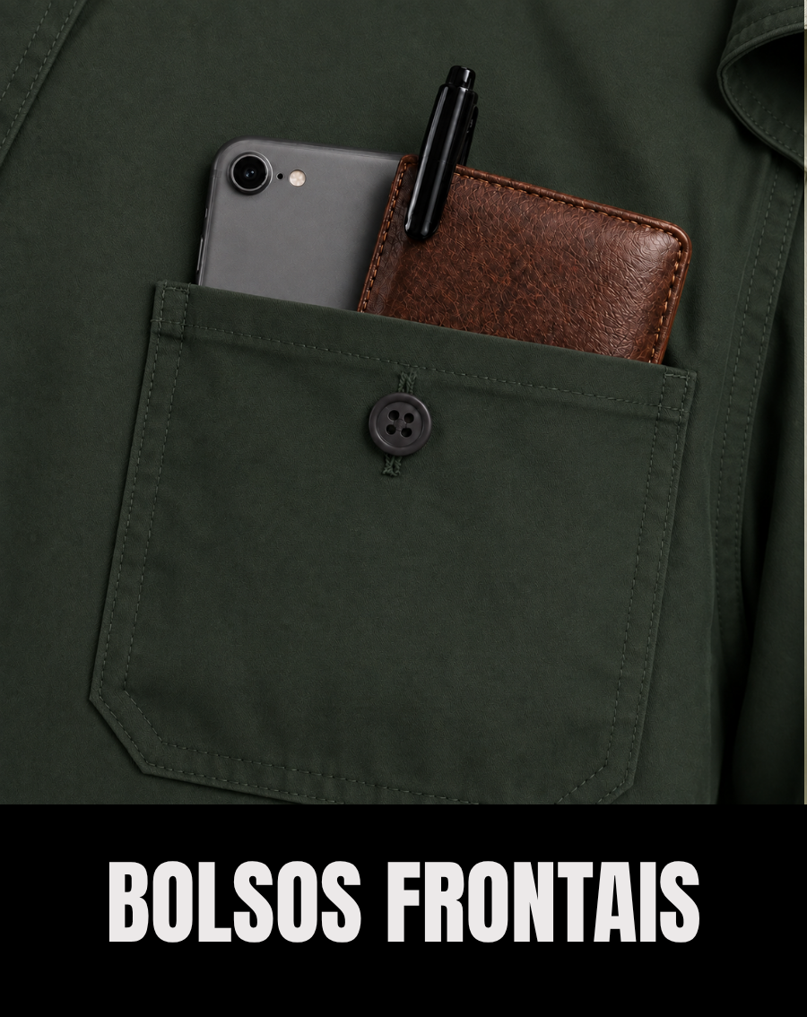 Camisa Work Verde Oliva com Proteção UV50+ - Brk Agro