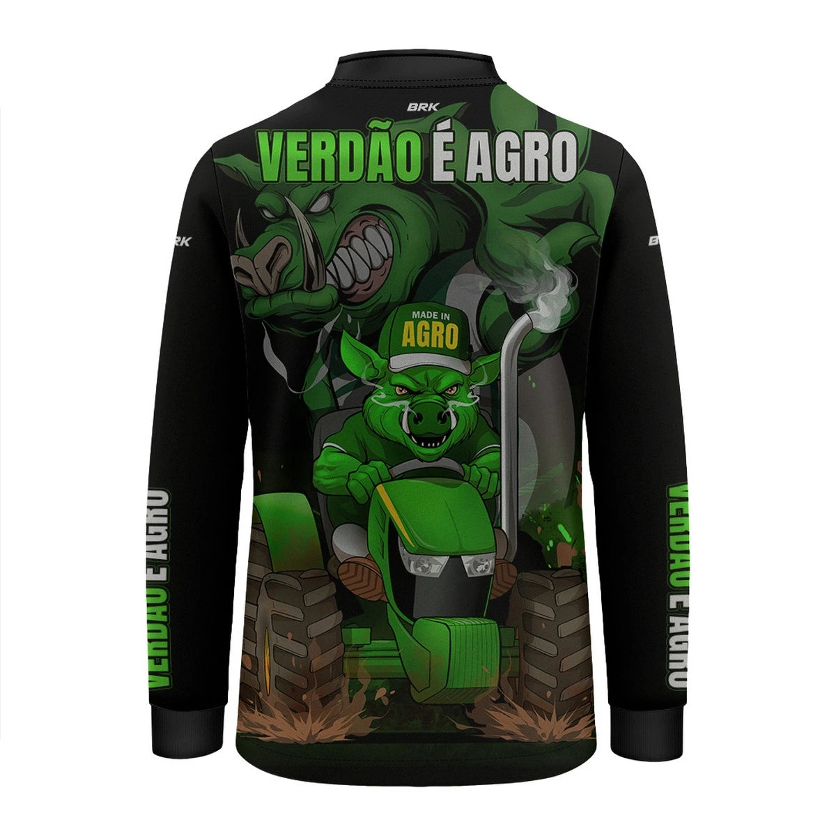 Camisa de Futebol Infantil Brk Verdão é Agro com UV50+ - Brk Agro