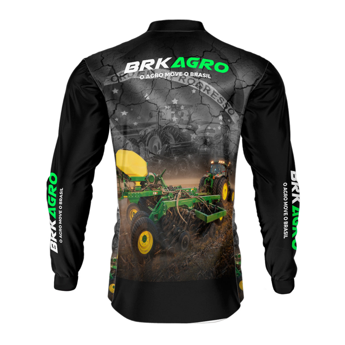 Camisa Agro Brk Plantadeira Preta com Proteção Solar UV50+ - Brk Agro
