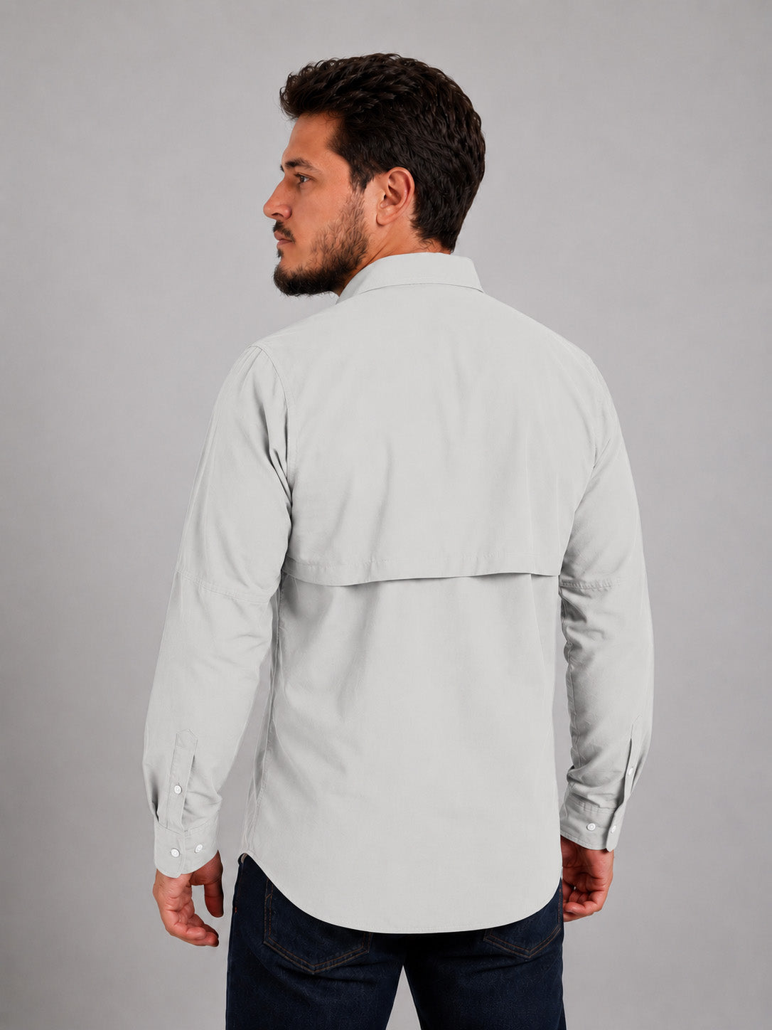 Camisa Work Cinza Ártico com Proteção UV50+