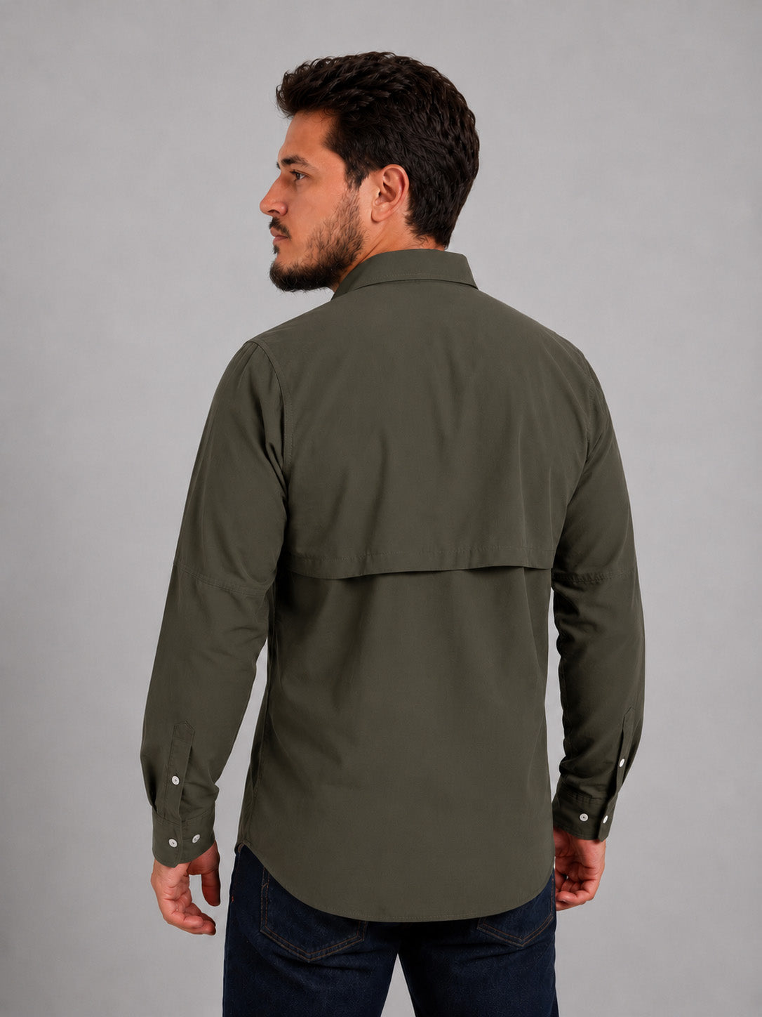 Camisa Work Verde Escuro com Proteção UV50+ - Brk Agro