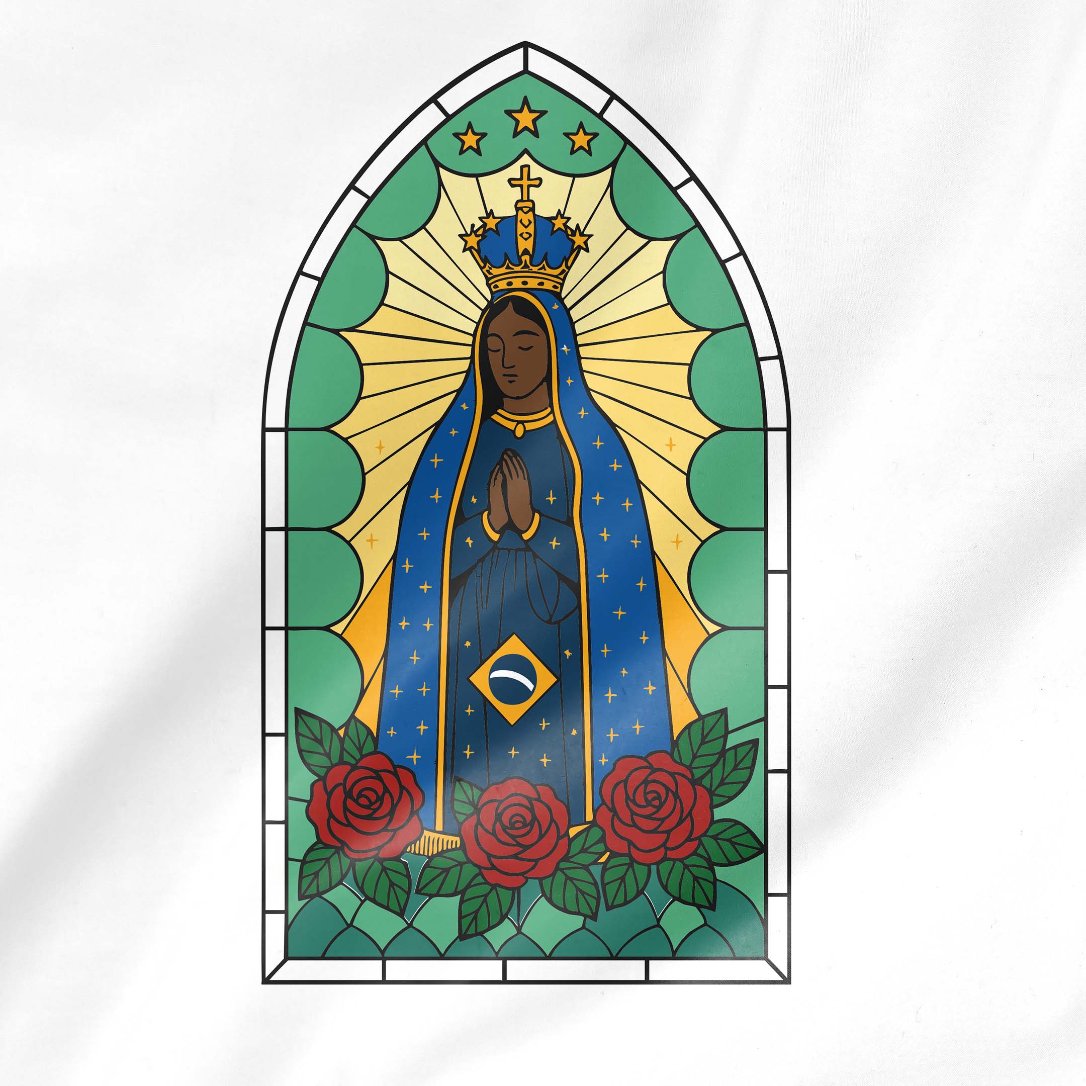 Kit Com 3 Camisetas De Algodão Coleção Nossa Senhora Aparecida - Brk Agro