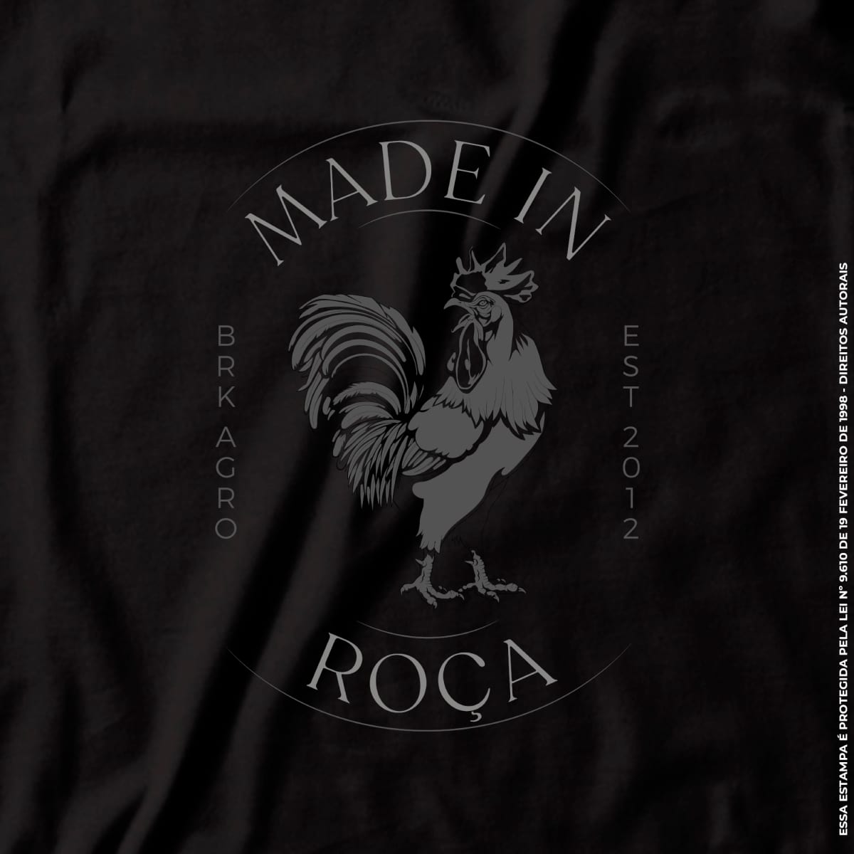 Camiseta Agro Brk Galo Made In Roça com Algodão Premium - Brk Agro