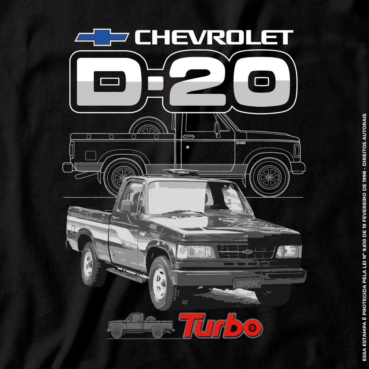 Camiseta Brk Caminhonete D20 Turbo com Algodão Premium - Brk Agro