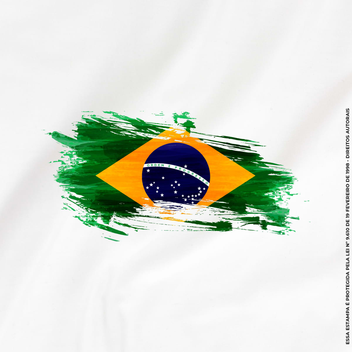 Camiseta Agro Brk Bandeira do Brasil Aquarela com Algodão Premium - Brk Agro
