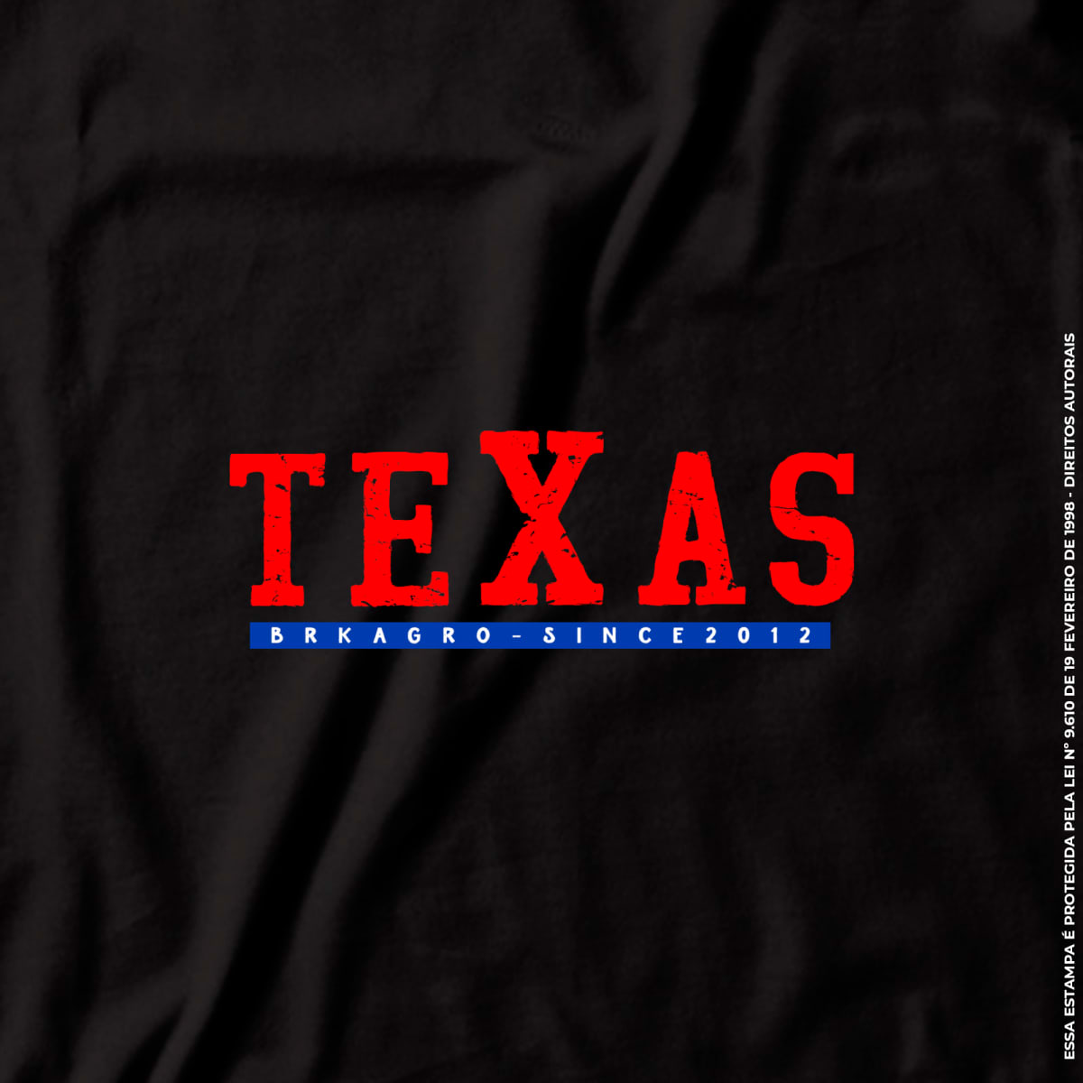 Camiseta Agro Brk Texas Preta com Algodão Premium - Brk Agro