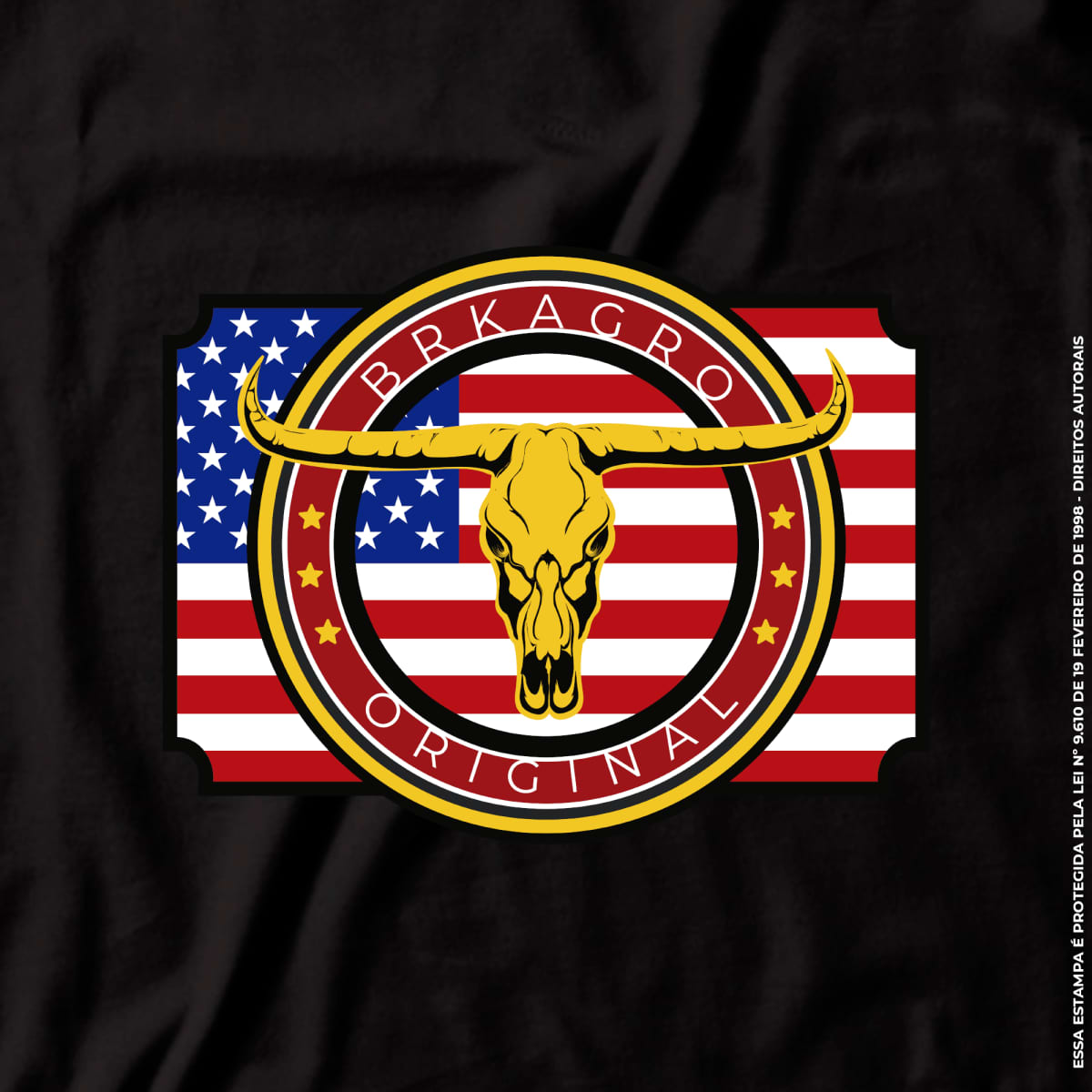 Camiseta Agro Brk Long Horn Algodão Premium - Brk Agro