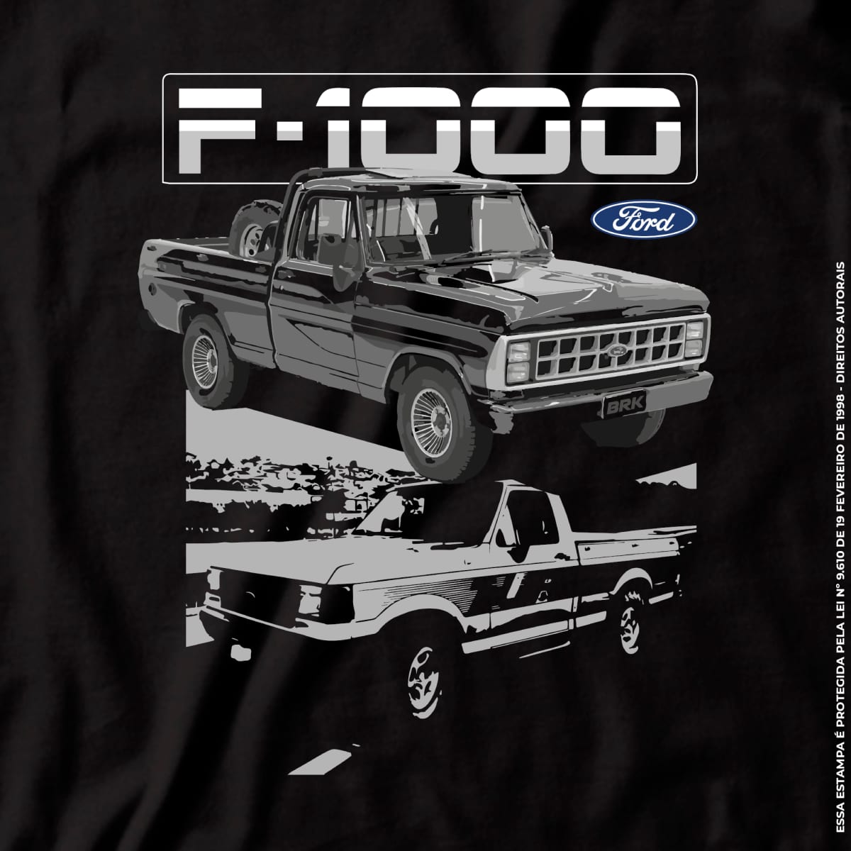 Camiseta Agro Brk Caminhonete F1000  com Algodão Premium - Brk Agro