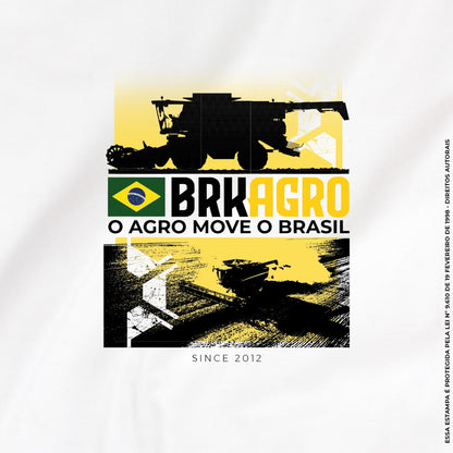 Camiseta Agro Brk O Agro Move o Brasil Algodão Premium - Brk Agro