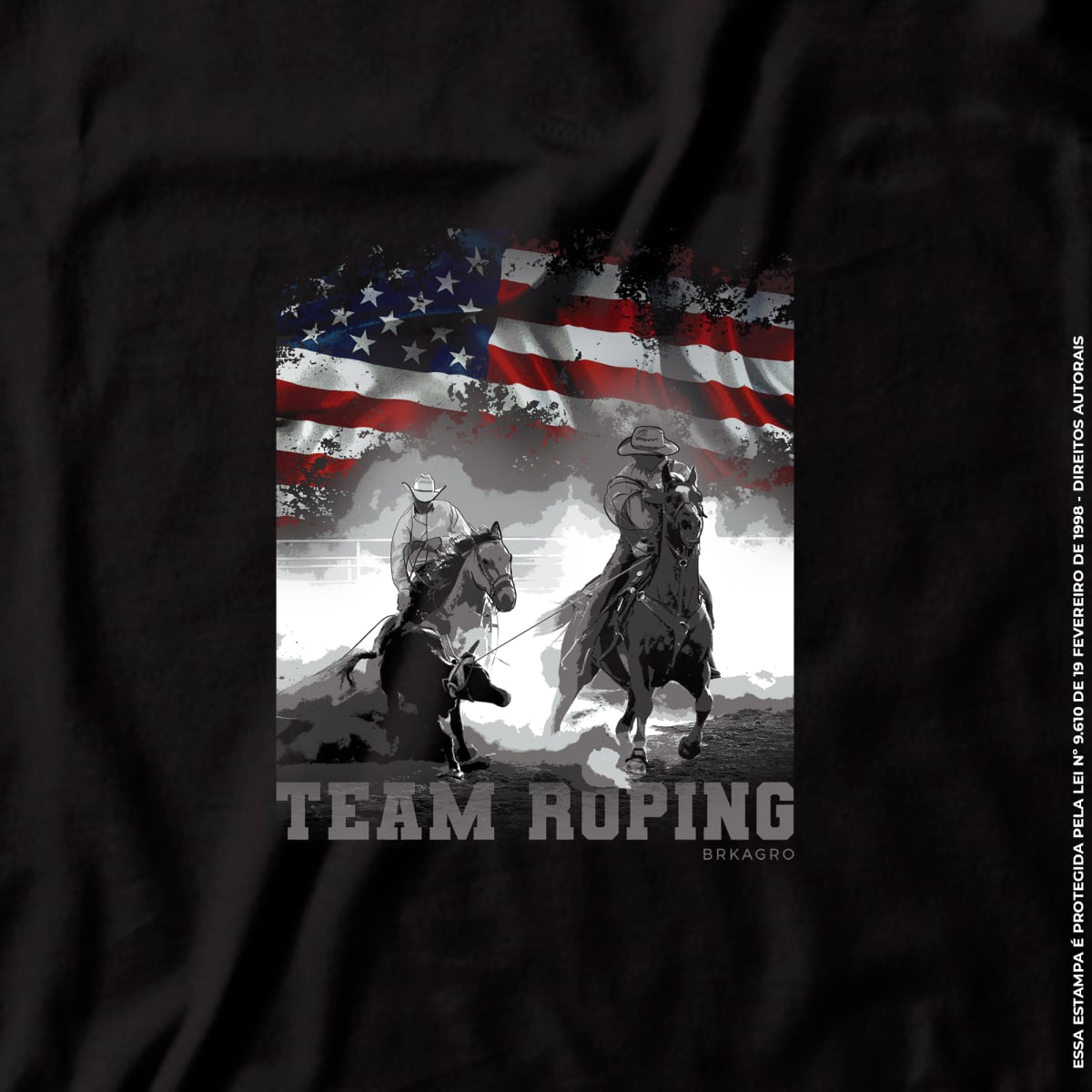 Camiseta Agro Brk Team Roping USA com Algodão Premium - Brk Agro