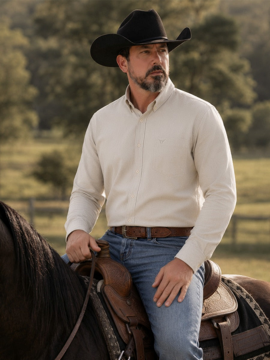 Camisa BRK M/L Classic Bege