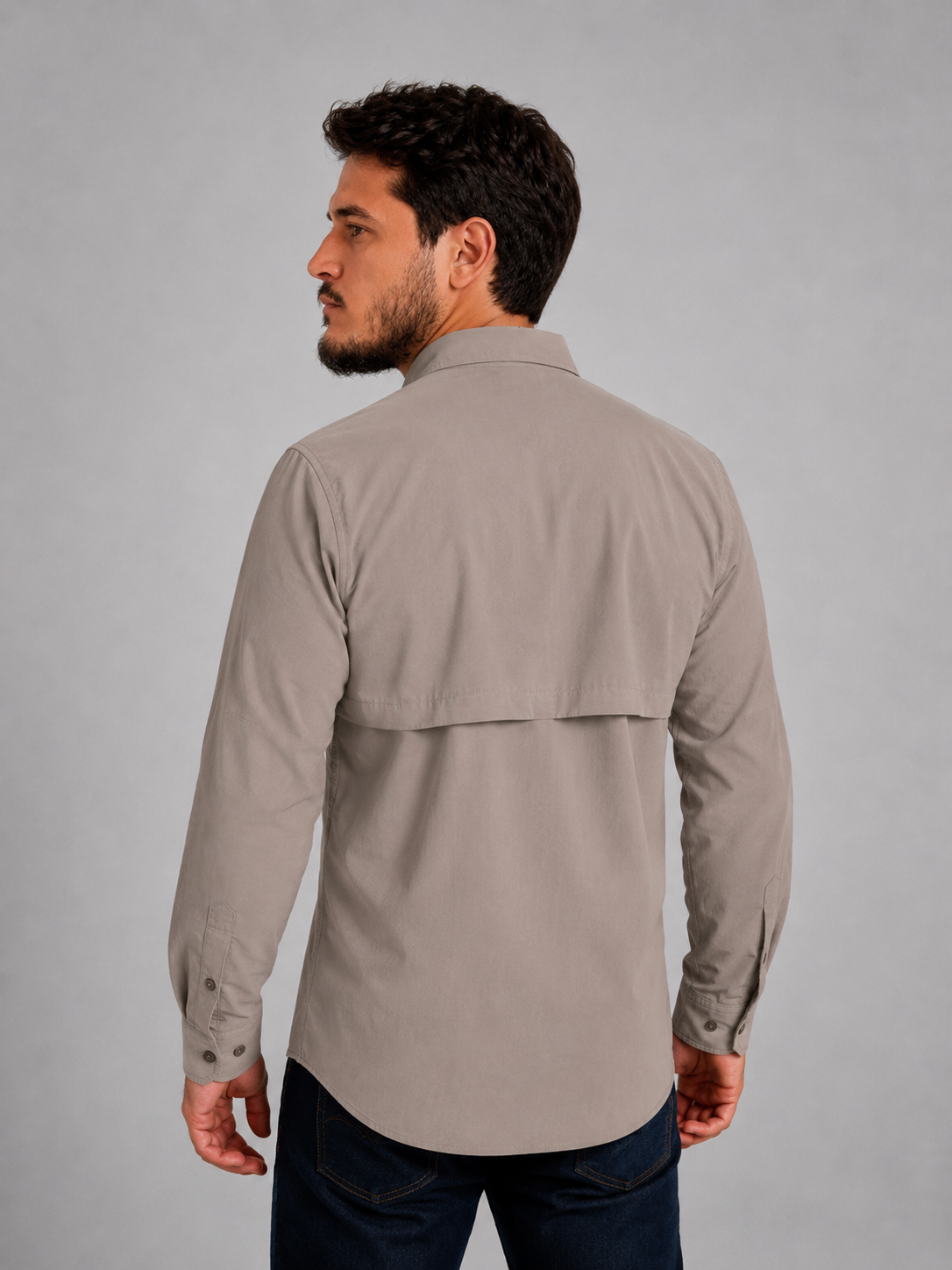 Camisa Work Bege Dunas com Proteção UV50+ - Brk Agro