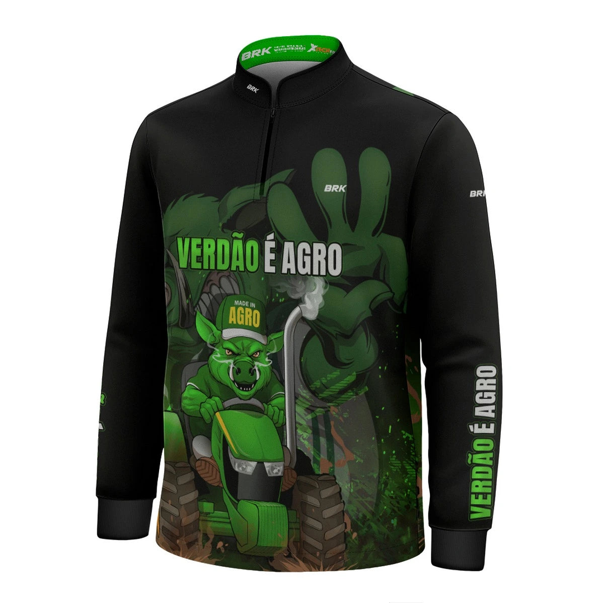 Camisa de Futebol Infantil Brk Verdão é Agro com UV50+ - Brk Agro