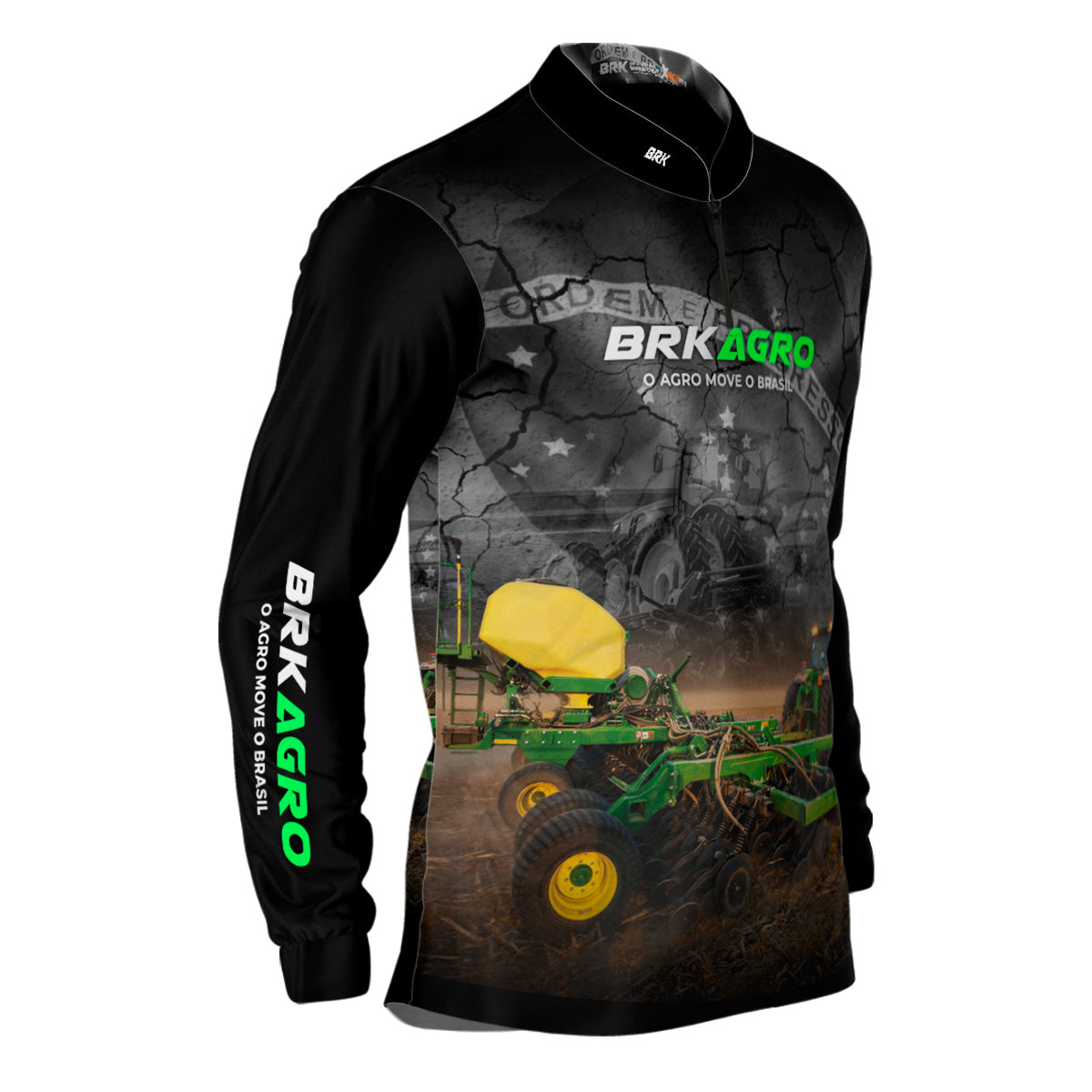 Camisa Agro Brk Plantadeira Preta com Proteção Solar UV50+ - Brk Agro
