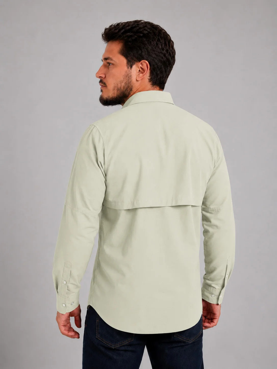 Camisa Work Verde Claro com Proteção UV50+