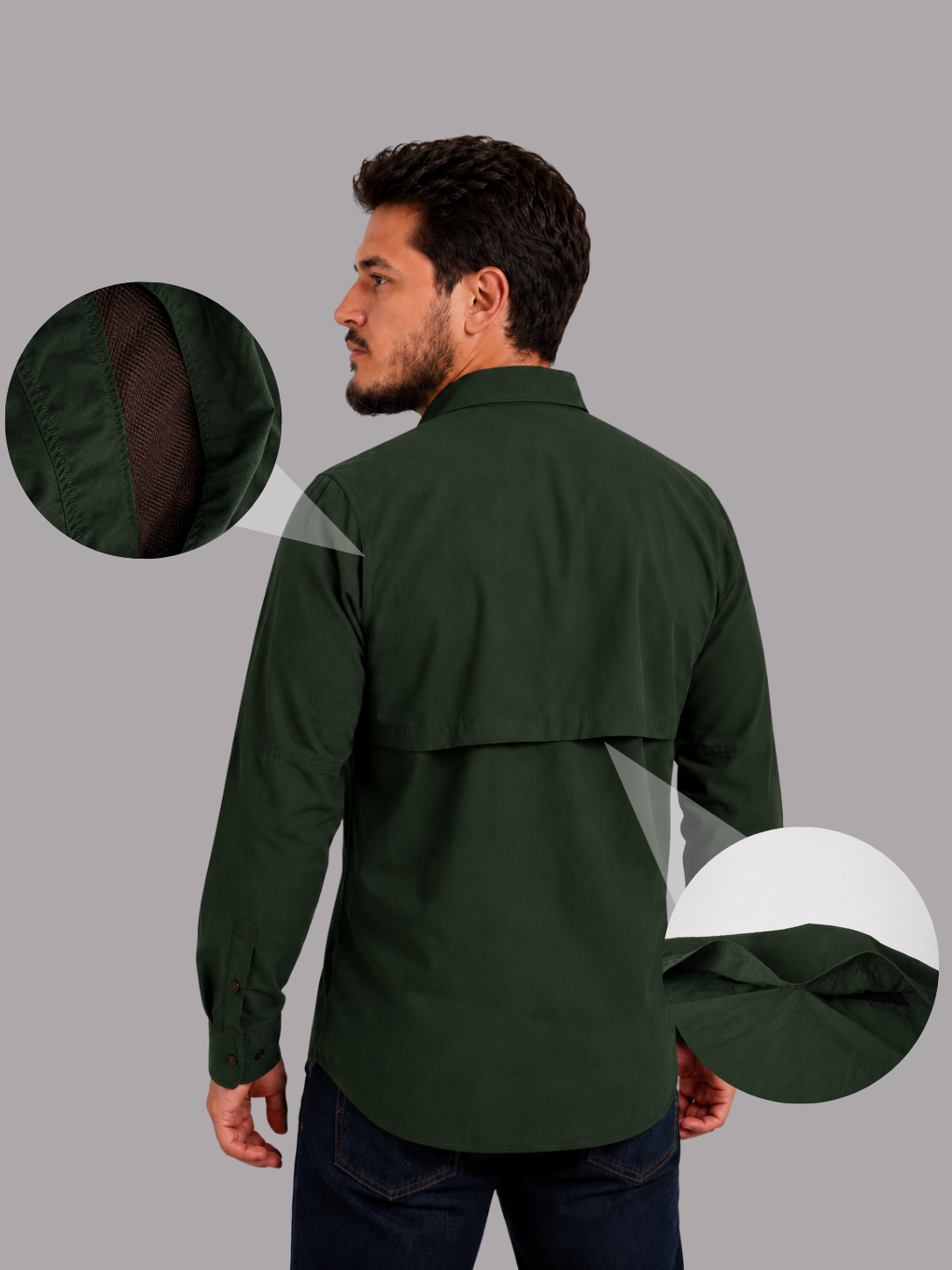 Camisa Work Verde Oliva com Proteção UV50+