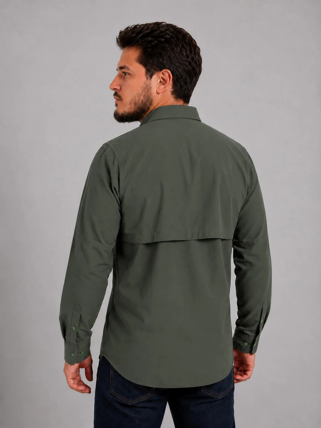 Camisa Work Alcaparra com Proteção UV50+
