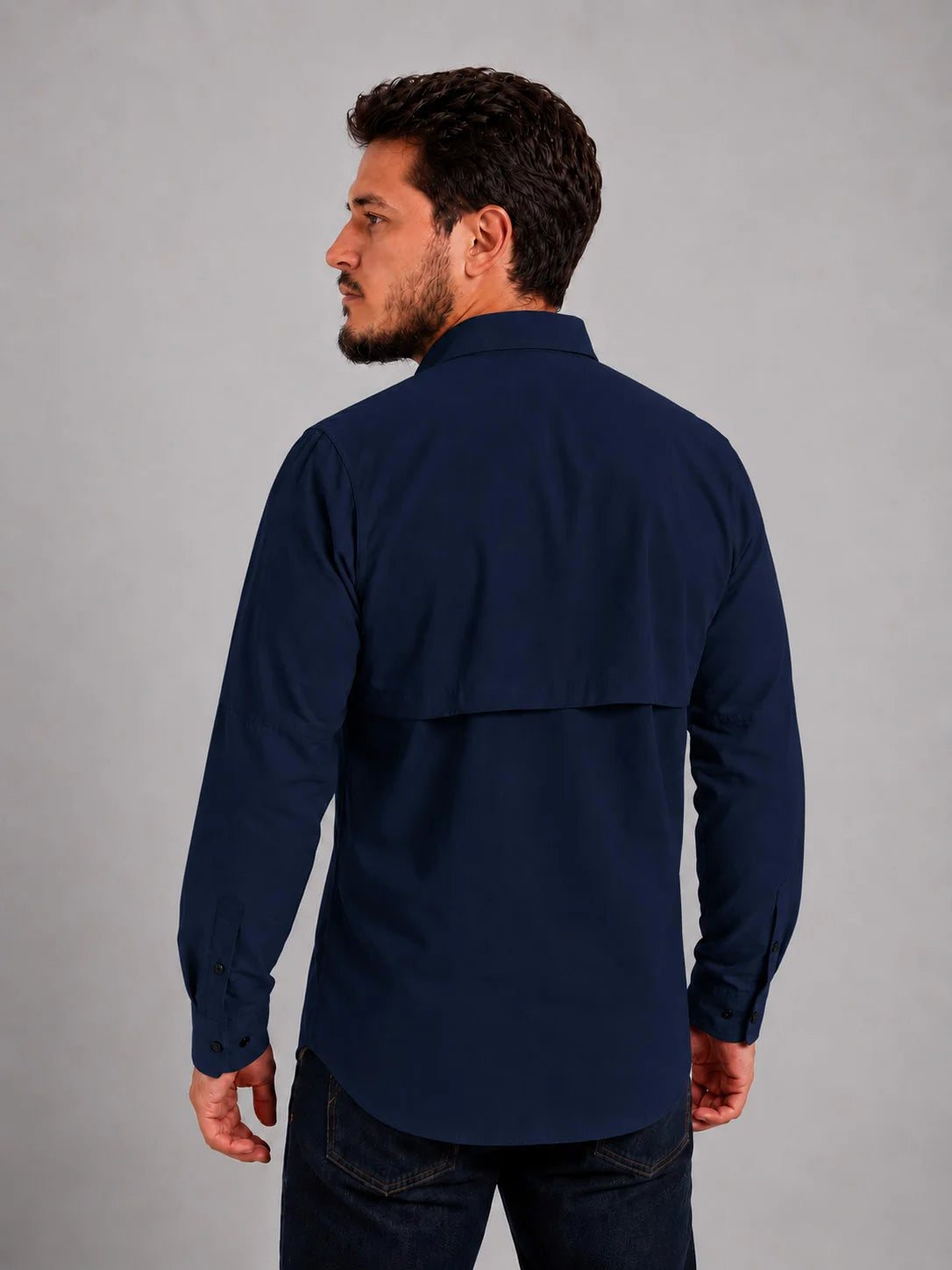 Camisa Work Azul Navy com Proteção UV50+