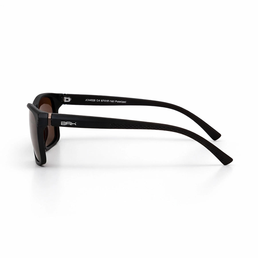 Óculos de Sol Brk Quadrado Preto com Lente Polarizada Marrom UV400 - Brk Agro