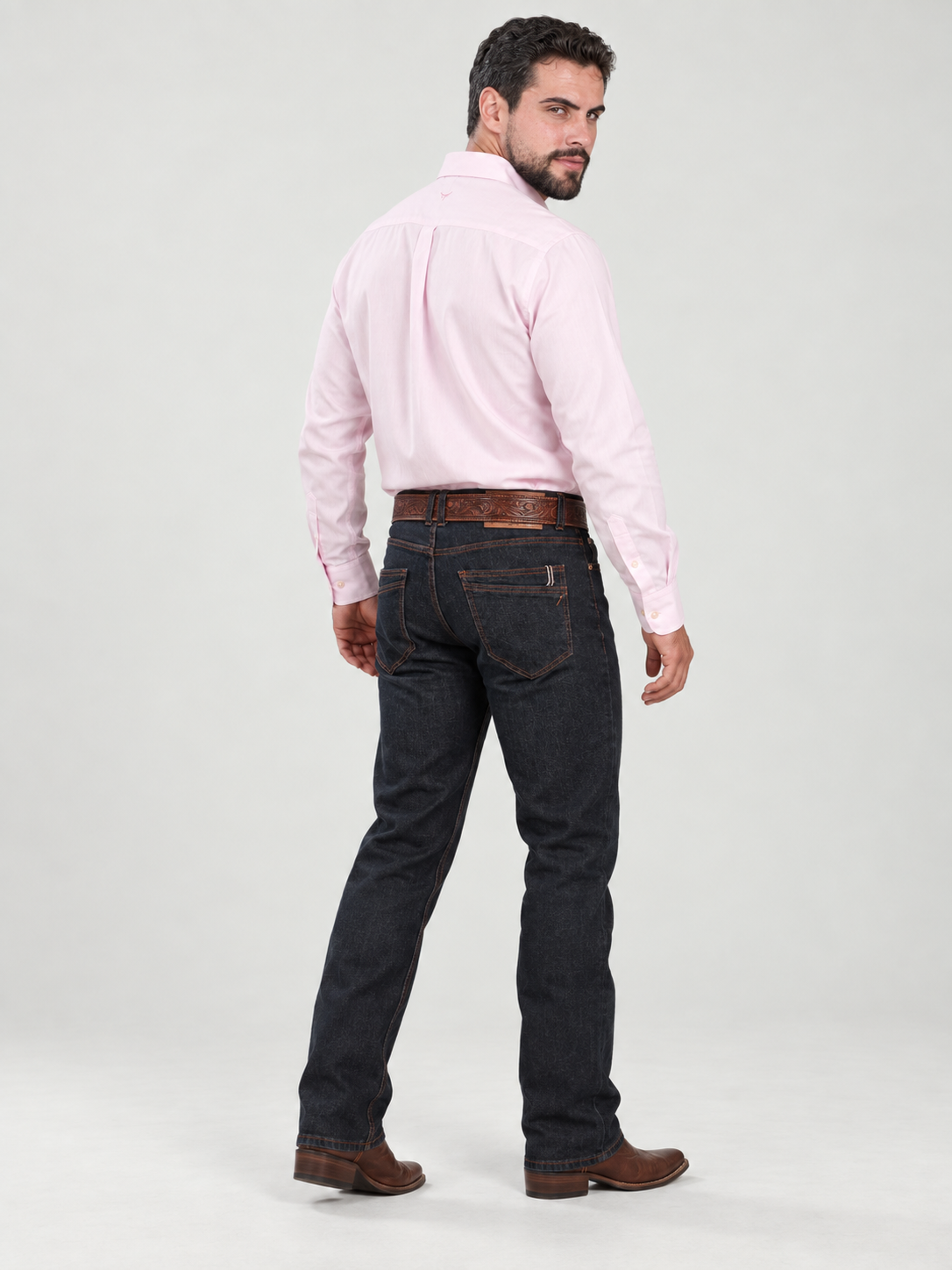 Camisa Lisa Classic Rosa Bebe - Manga Longa
