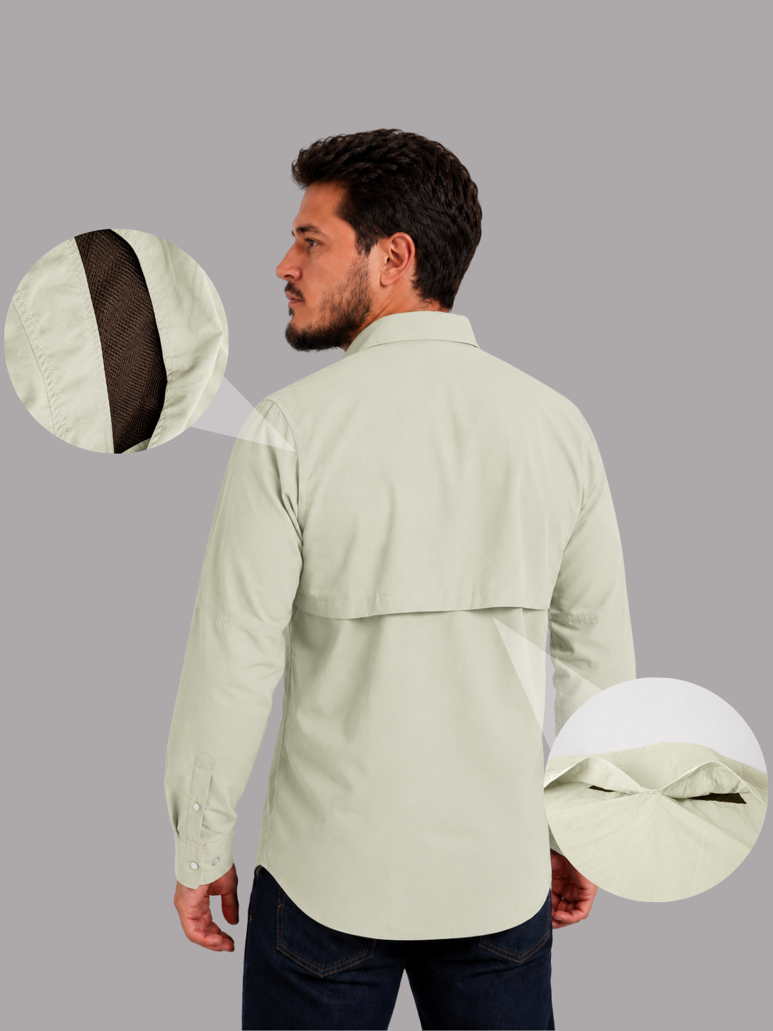Camisa Work Verde Aloe Vera com Proteção UV50+