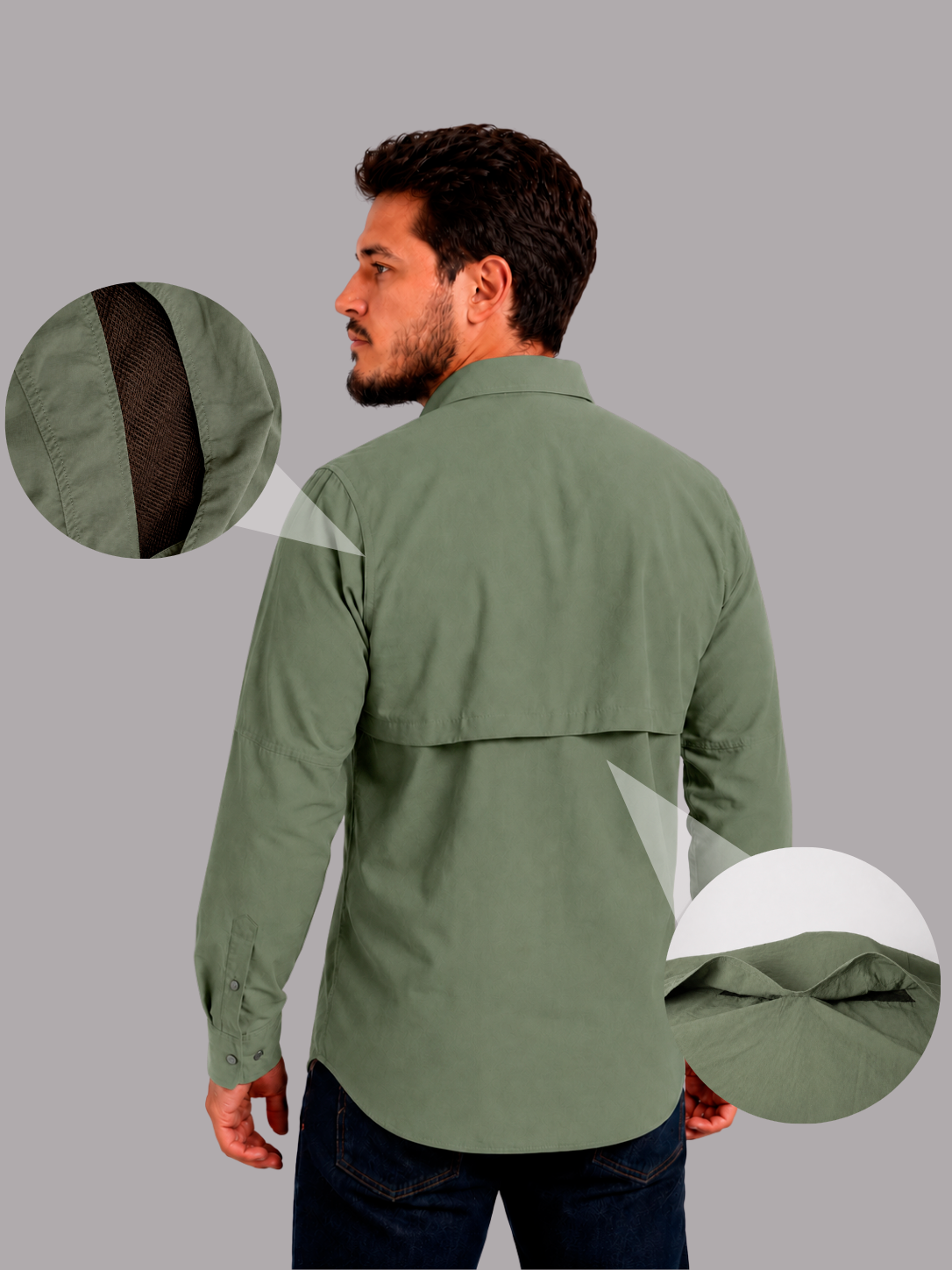 Camisa Work Verde Adventure com Proteção UV50+ - Brk Agro