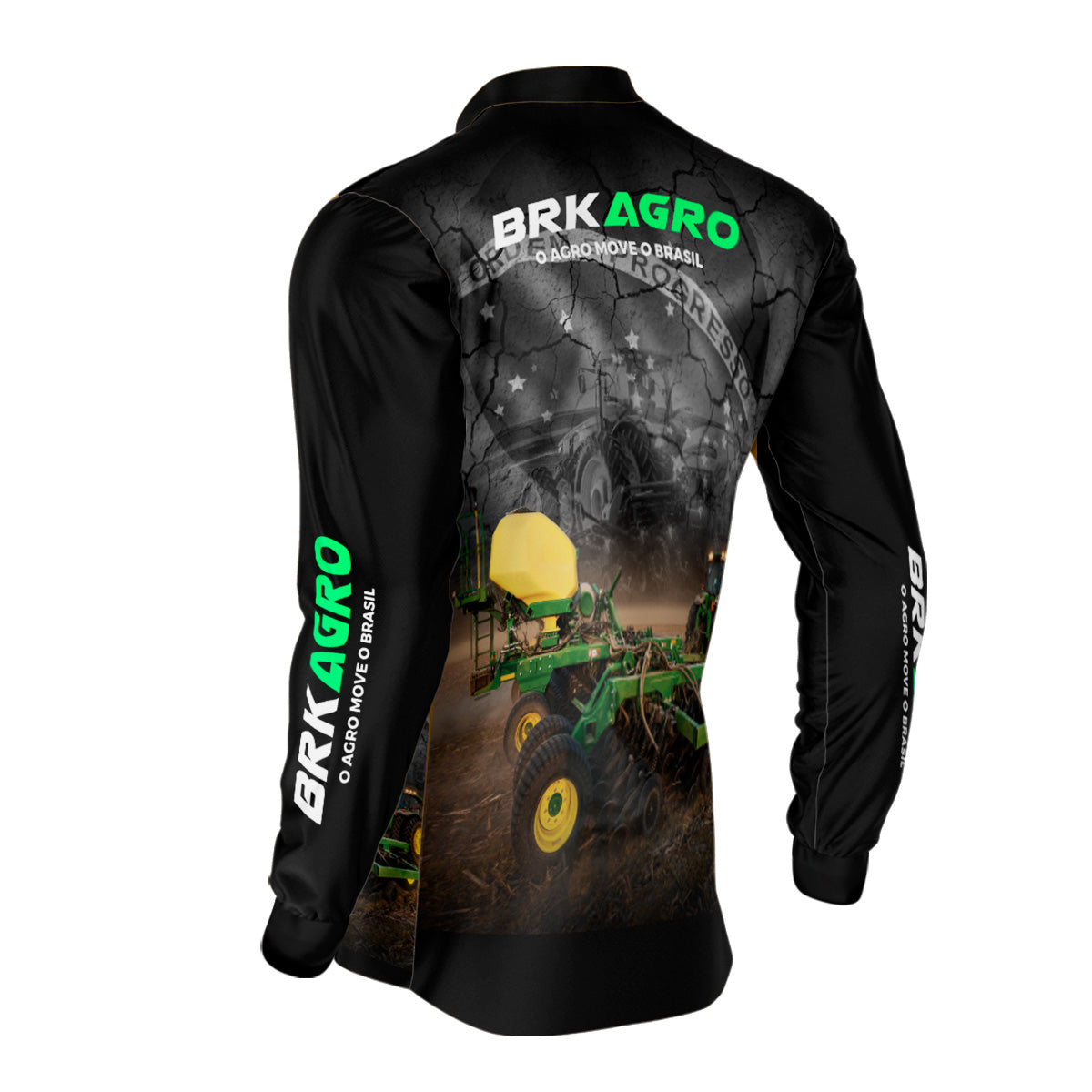 Camisa Agro Brk Plantadeira Preta com Proteção Solar UV50+ - Brk Agro