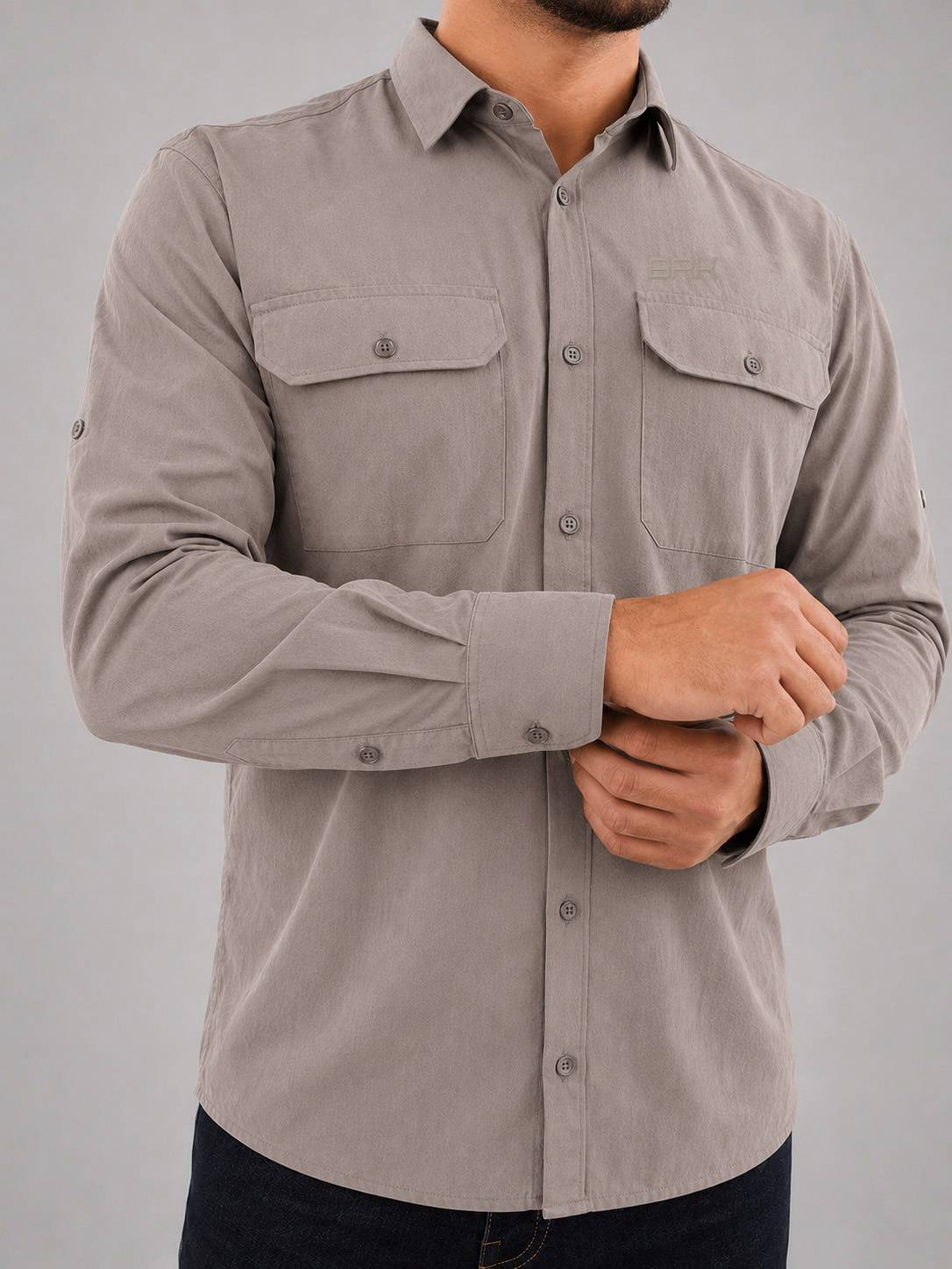 Camisa Work Bege Dunas com Proteção UV50+ - Brk Agro