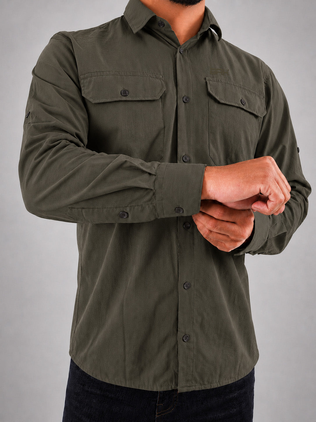 Camisa Work Verde Escuro com Proteção UV50+ - Brk Agro