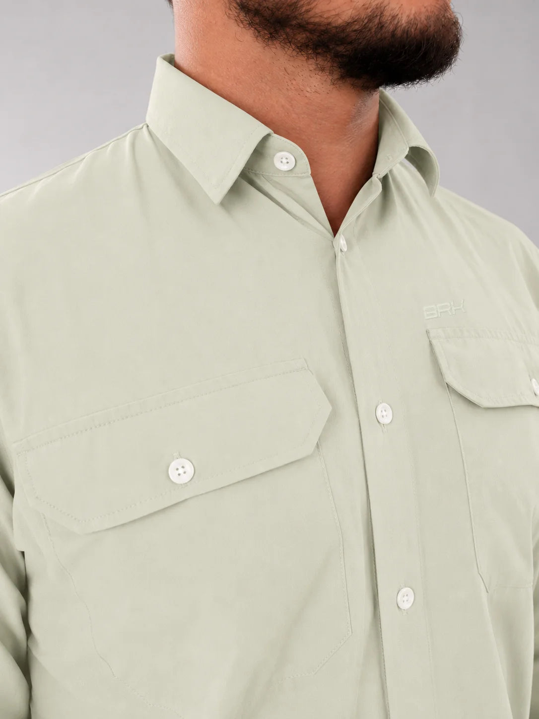 Camisa Work Verde Claro com Proteção UV50+