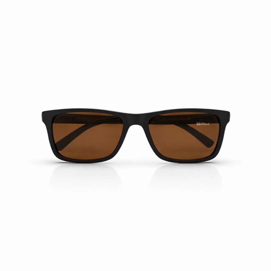 Óculos de Sol Brk Quadrado Preto com Lente Polarizada Marrom UV400 - Brk Agro