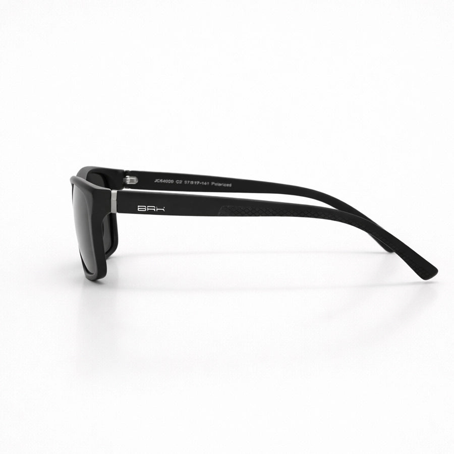 Óculos de Sol Brk Quadrado Preto com Lente Polarizada Preta UV400 - Brk Agro