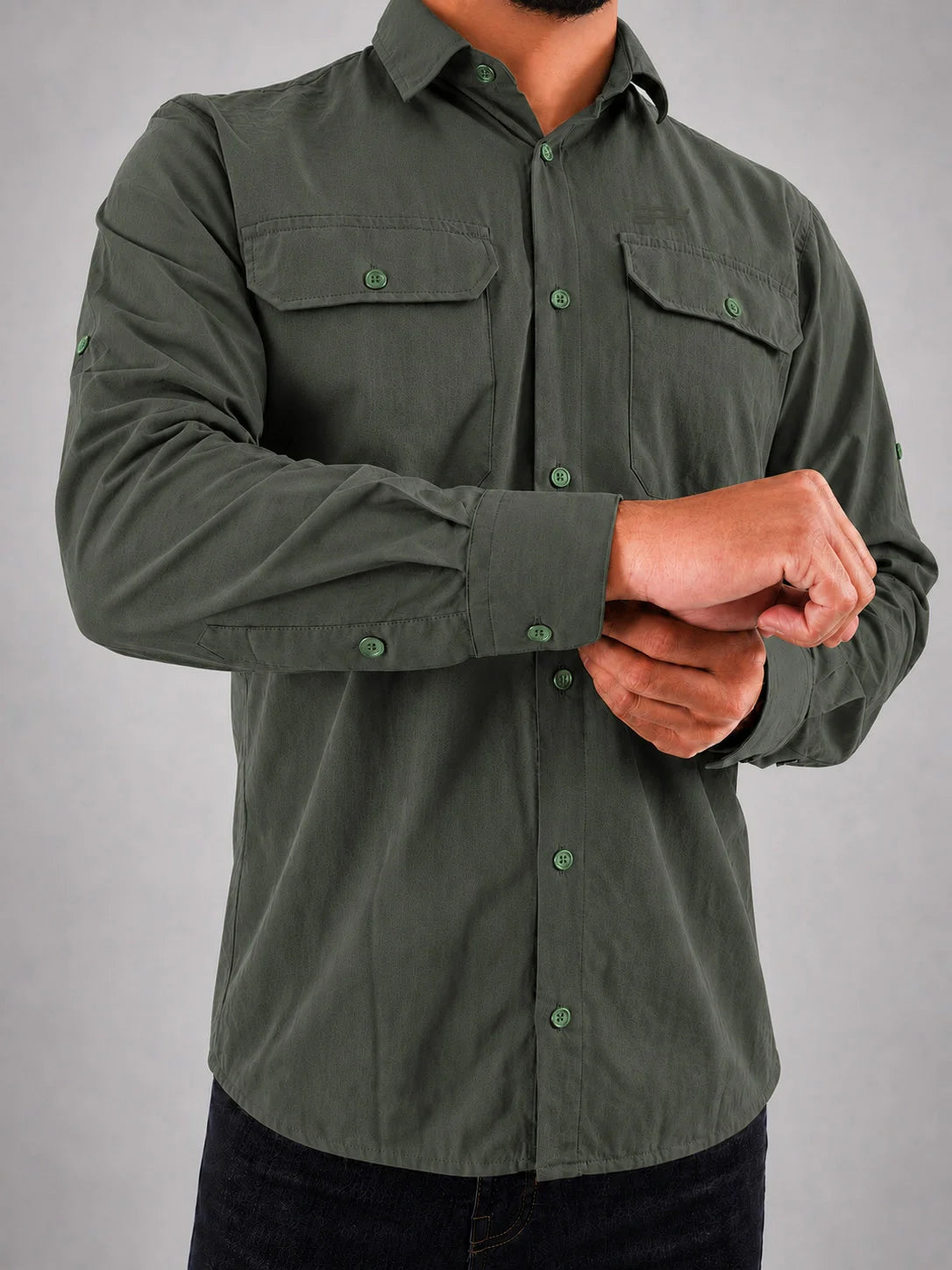 Camisa Work Alcaparra com Proteção UV50+