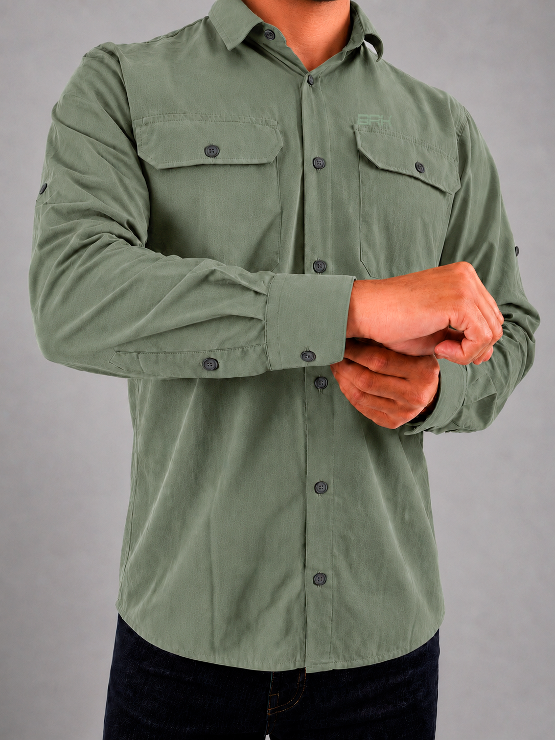 Camisa Work Verde Adventure com Proteção UV50+ - Brk Agro