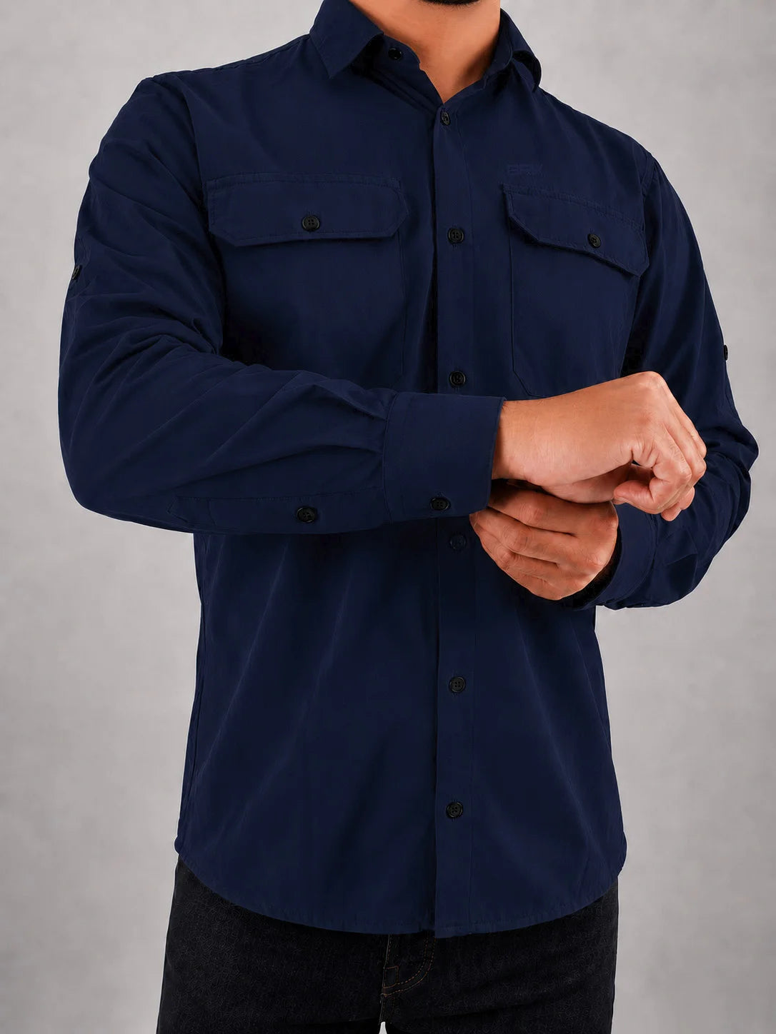 Camisa Work Azul Navy com Proteção UV50+