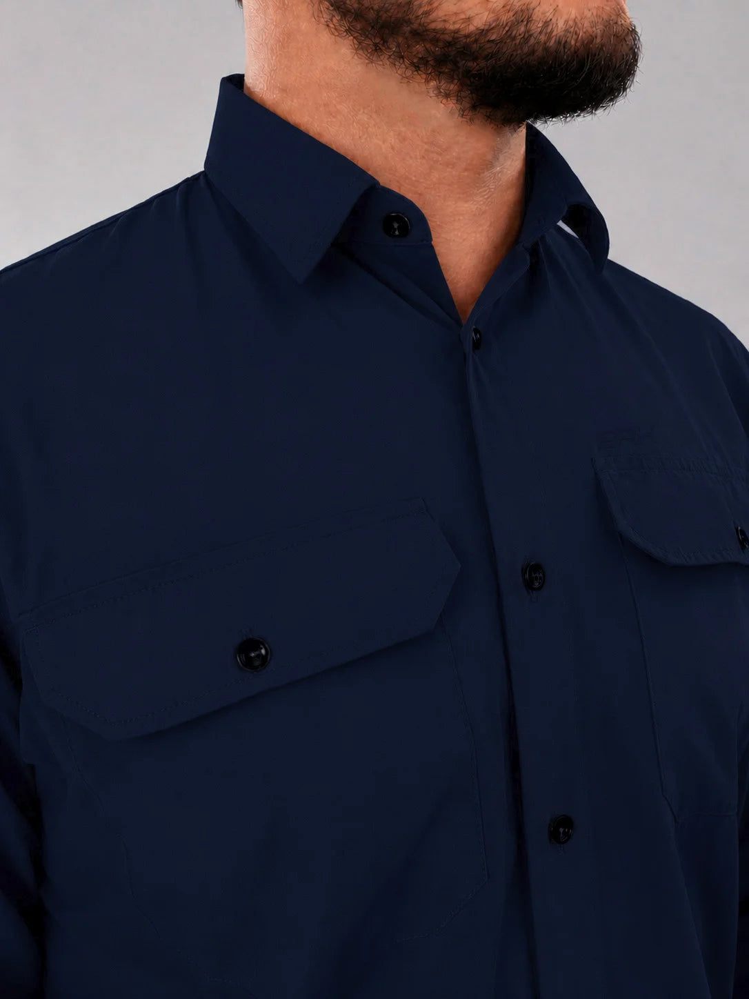 Camisa Work Azul Navy com Proteção UV50+
