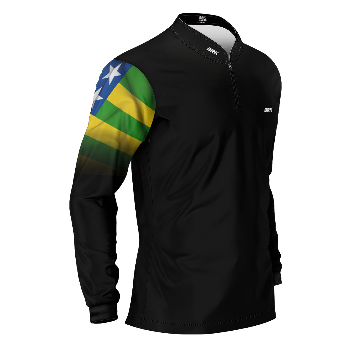 Kit 1 Boné Trucker Brk Mapa do Brasil + 1 Camisa Agro Brk Bandeira de Goias com Proteção UV50+ - Brk Agro