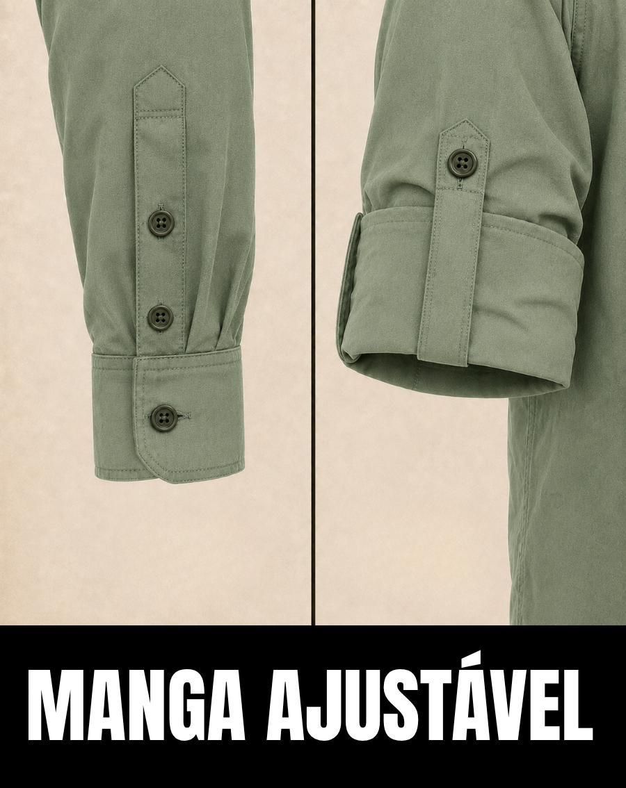 Camisa Work Verde Adventure com Proteção UV50+ - Brk Agro
