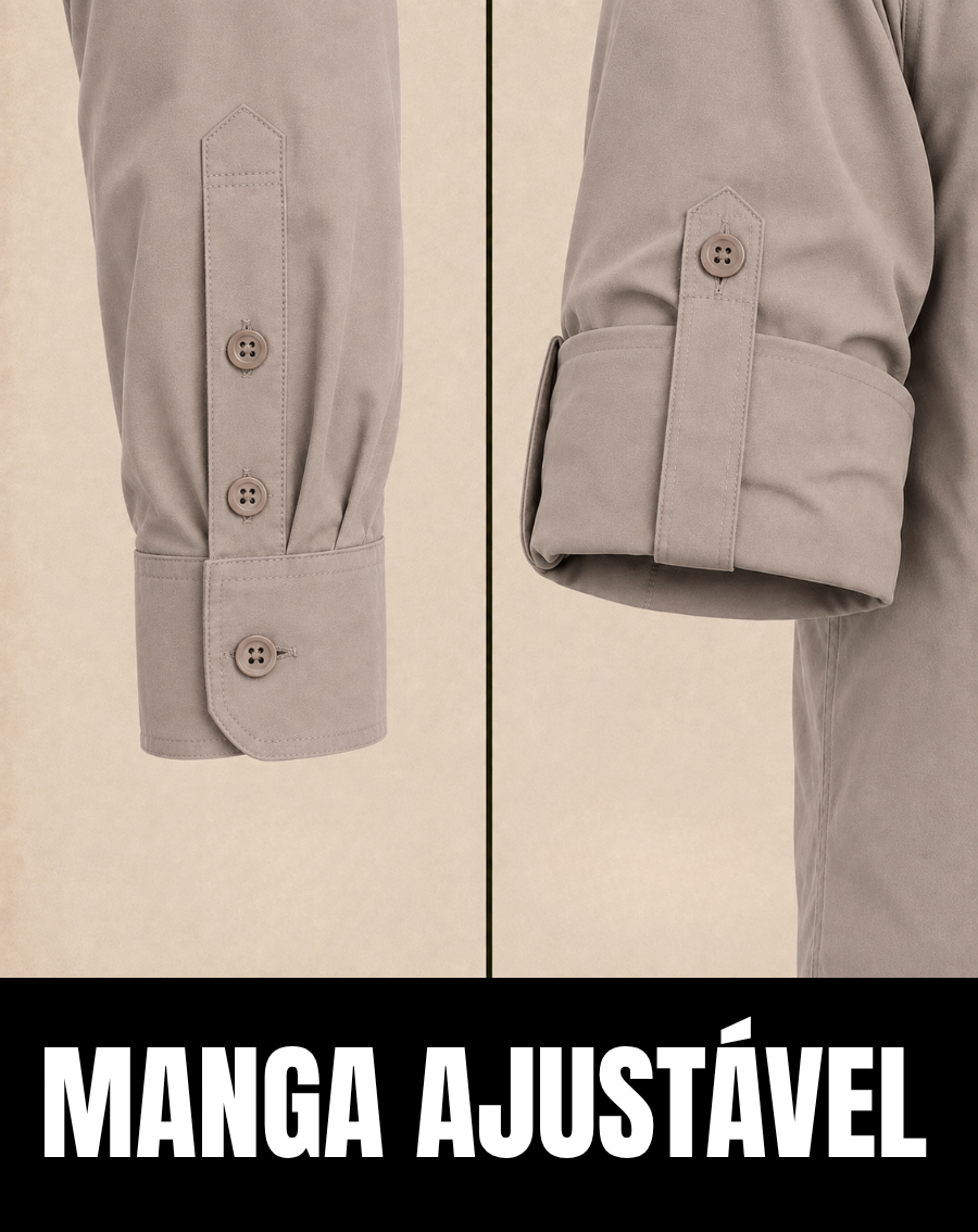 Camisa Work Bege Dunas com Proteção UV50+ - Brk Agro