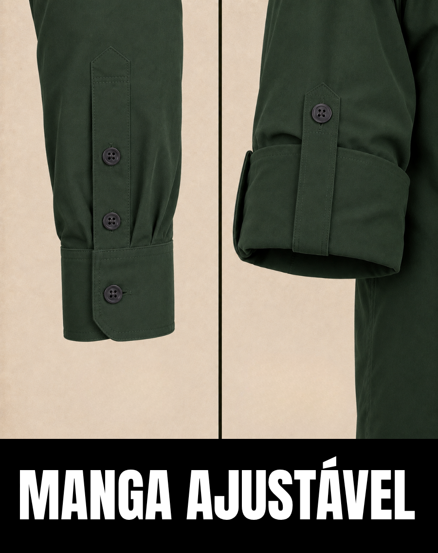 Camisa Work Verde Oliva com Proteção UV50+ - Brk Agro