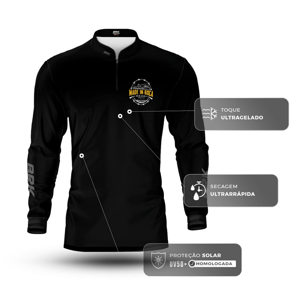 Camisa Agro Brk Made in Agro com Proteção UV50 - Brk Agro