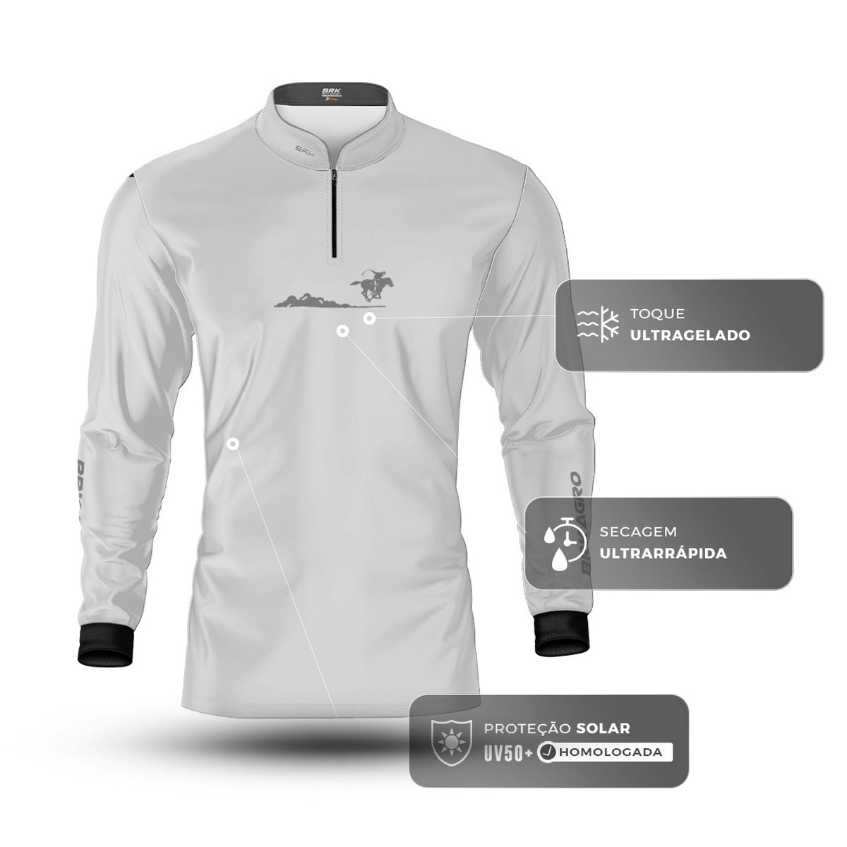 Camisa Agro Brk American Cowboy com Proteção UV50 - Brk Agro