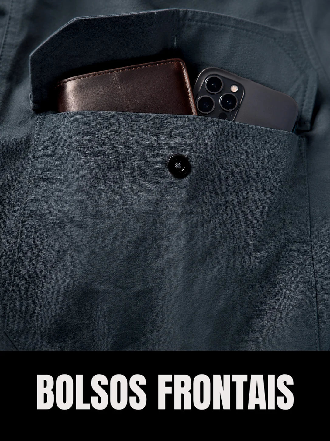 Camisa Work Chumbo com Proteção UV50+