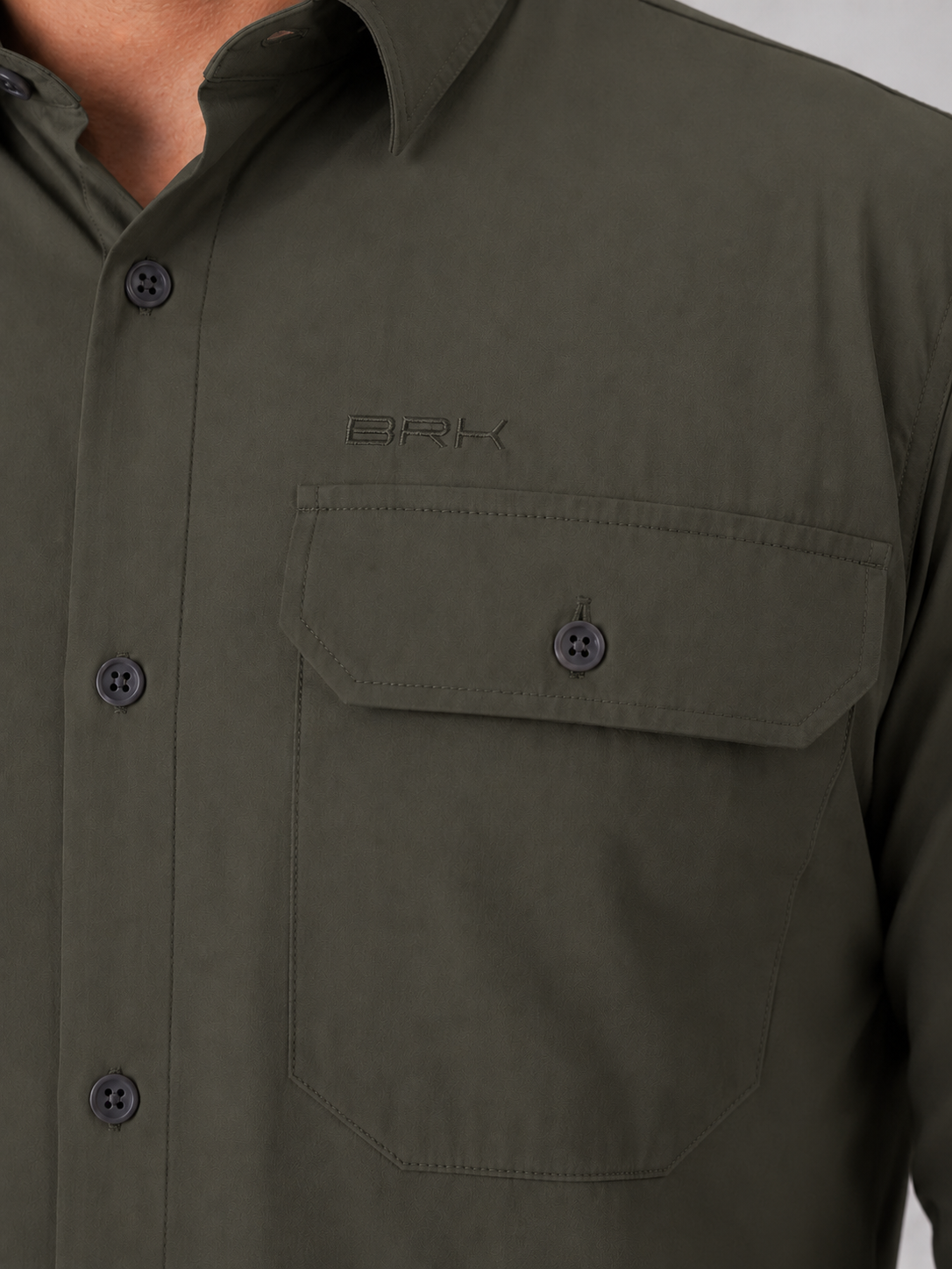 Camisa Work Verde Escuro com Proteção UV50+ - Brk Agro