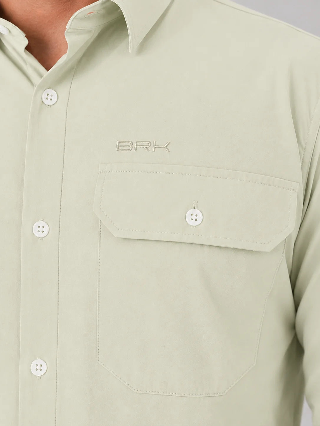 Camisa Work Verde Claro com Proteção UV50+