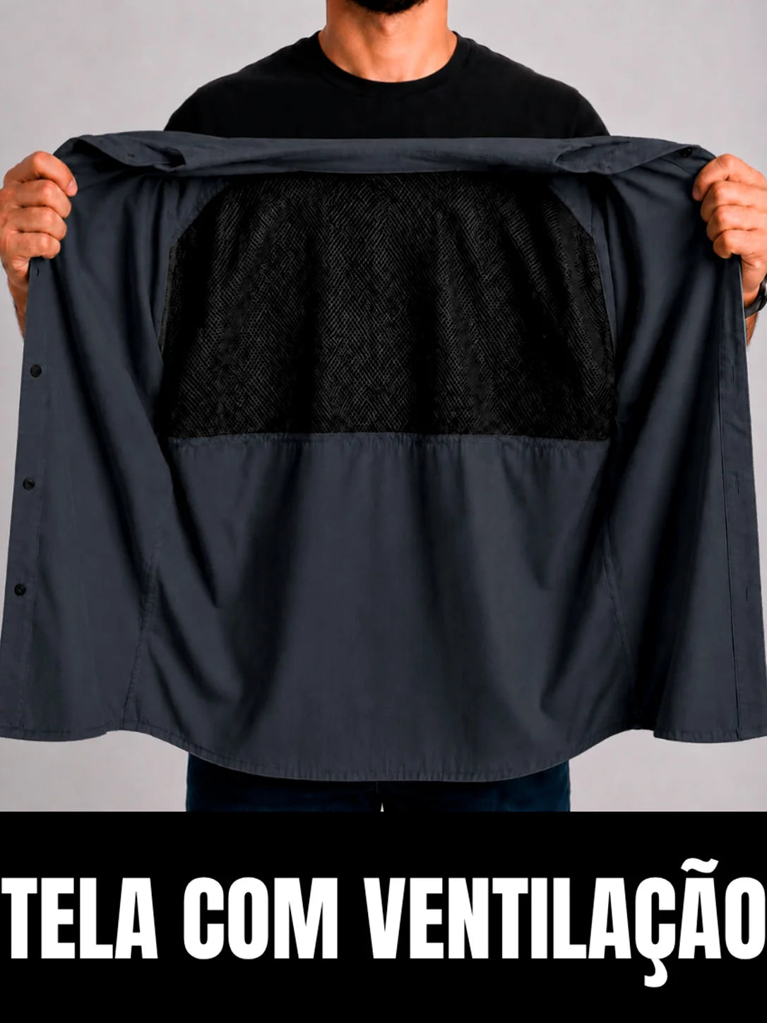 Camisa Work Chumbo com Proteção UV50+
