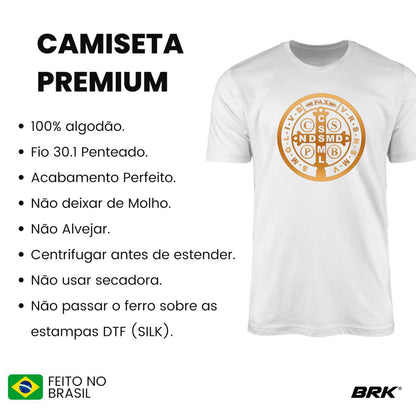 Camiseta Agro Brk Medalhão São Bento Algodão Premium - Brk Agro