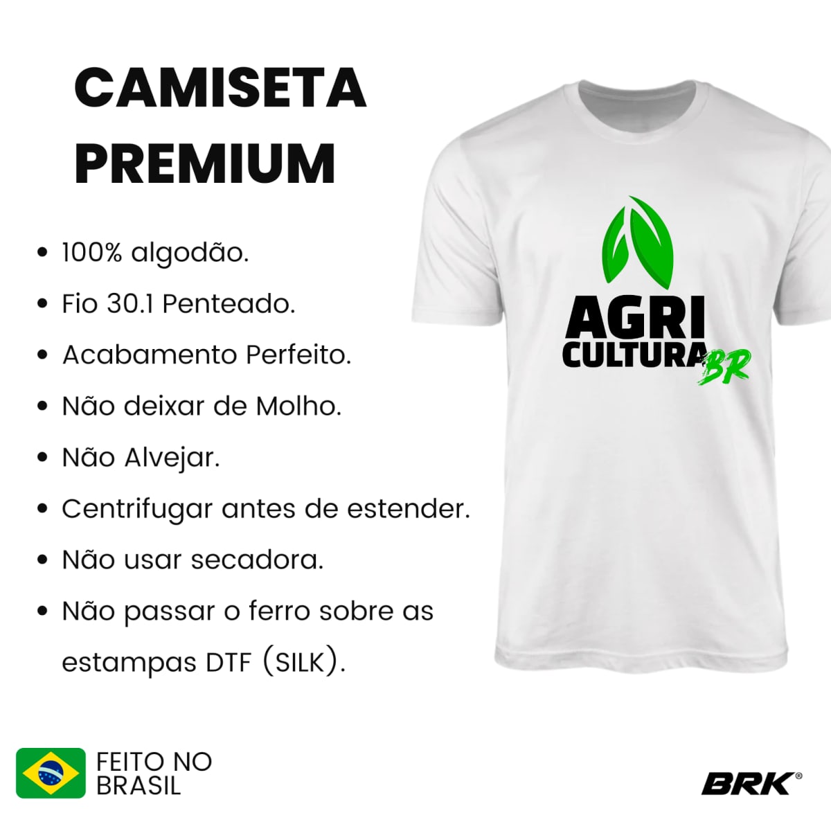 Camiseta Agro Brk Agricultura Algodão Premium - Brk Agro